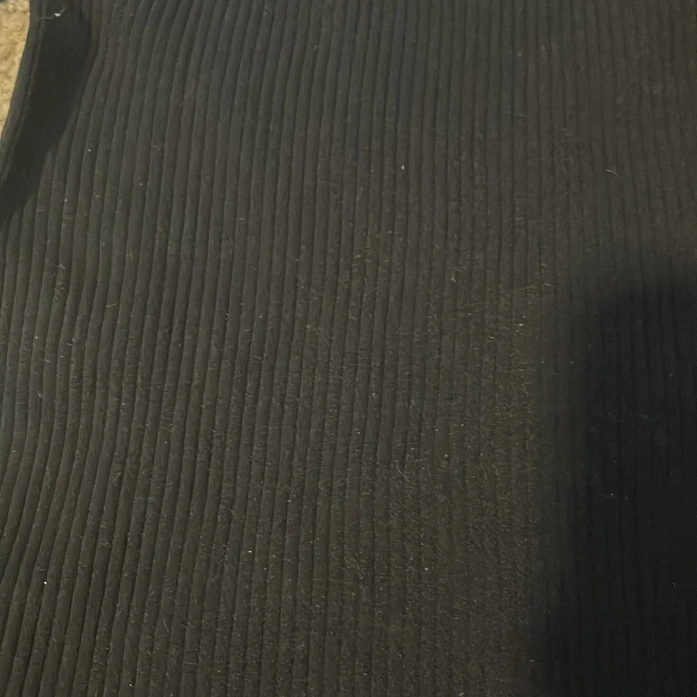 Free People Black Ribbed T-Shirt, NWOT